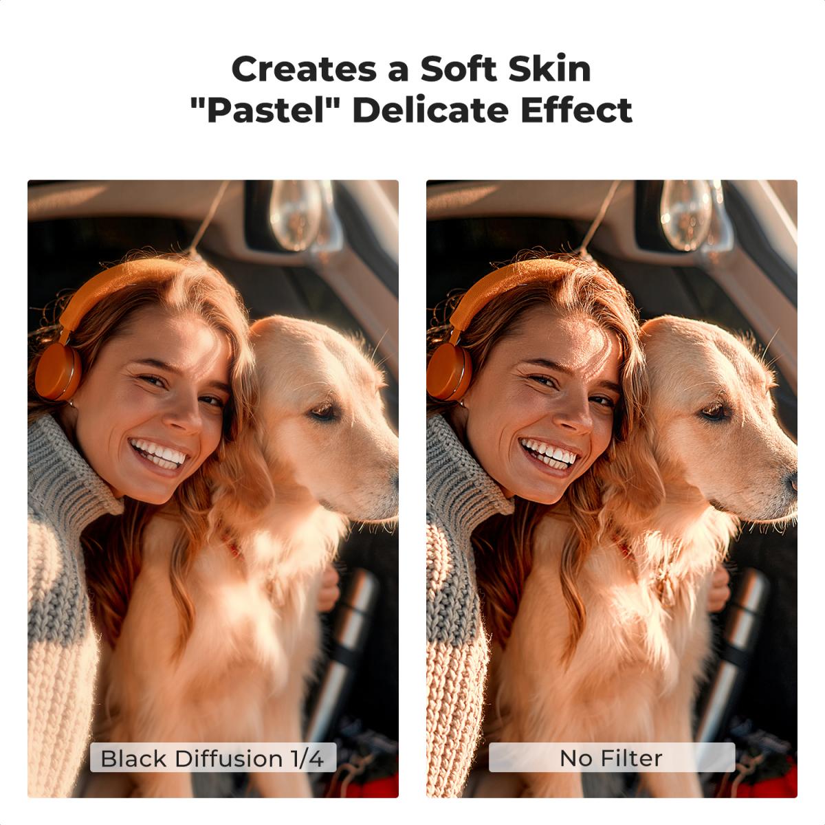 67mm Black Mist 1/4 Filter Waterproof Mist Cinematic Effect Filter with 24 Multi-Layer Coatings for Video/Vlog/Portrait Photography (Nano-Dazzle)