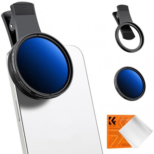 52mm Clip-on ND2-400 Phone Camera Lens Filter Kit, Adjustable Neutral Density Filter Compatible models: iPhone 15 series / 14 series / 13 series / 12 series / 11 series