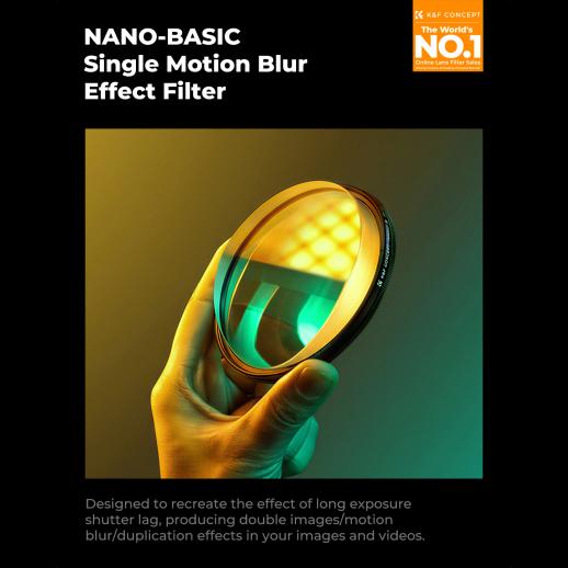 K&F 58mm Single Motion Blur Special Effect Filter Directional Motion Blur Optical Glass for Camera Lens Nano-B Series