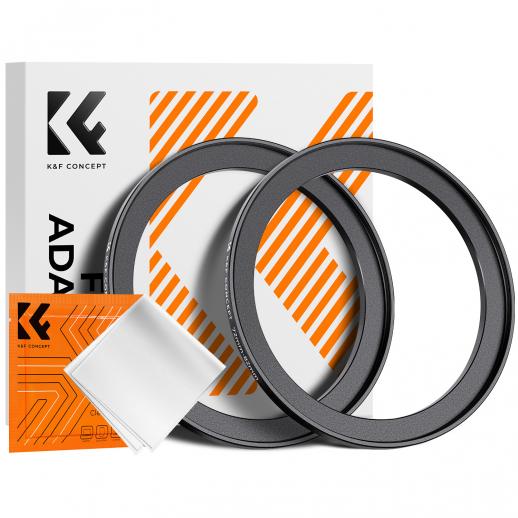 77-82mm Step Up Ring Aviation-grade Aluminum Filter Adapter Ring 2-pack with a Cleaning Cloth