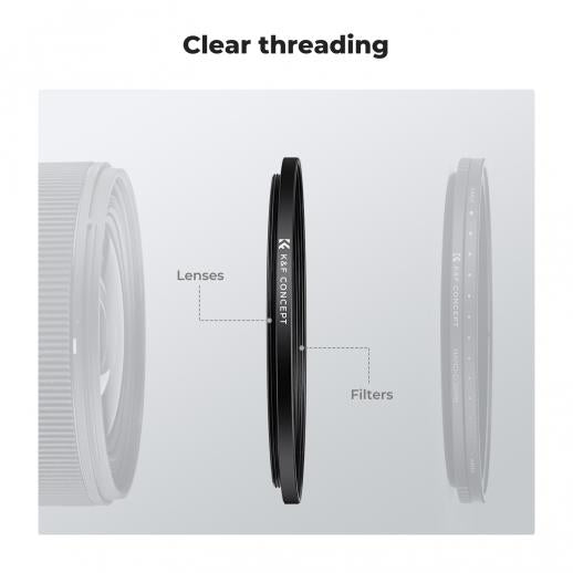 67-82mm Step Up Ring Aviation-grade Aluminum Filter Adapter Ring 2-pack with a Cleaning Cloth