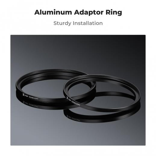67-82mm Step Up Ring Aviation-grade Aluminum Filter Adapter Ring 2-pack with a Cleaning Cloth