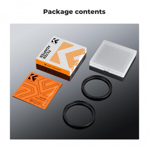 67-82mm Step Up Ring Aviation-grade Aluminum Filter Adapter Ring 2-pack with a Cleaning Cloth