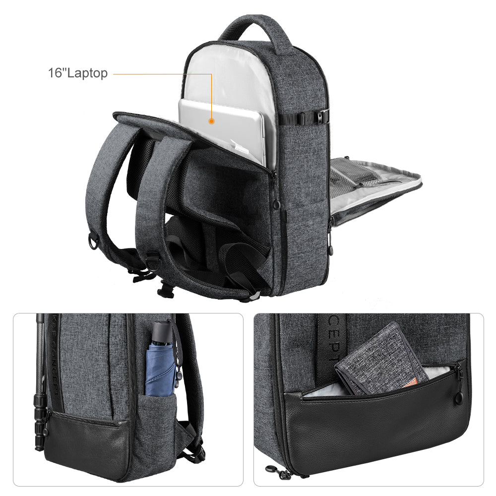 Camera Backpack Camera Bag Waterproof fits 15 inch Laptop/Tripod/Lenses Large Capacity Bag