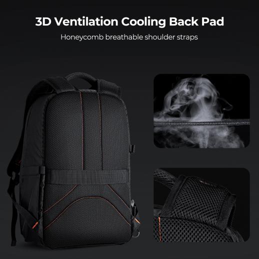 Camera Backpack 18L Nature Wander 05(Black Orange)