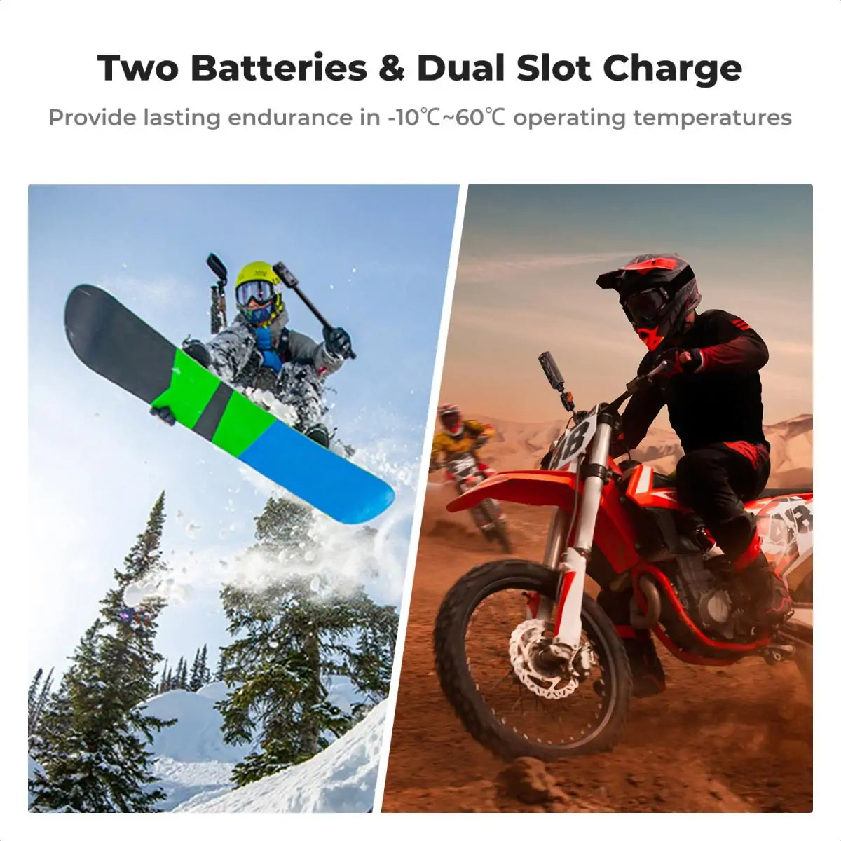 K&F Concept Insta 360 X4 Battery and Charger, 2-Pack 2350mAh X4 Battery and Dual LED Fast Battery Charger for Insta 360 X4 Accessories (KF28.0050)