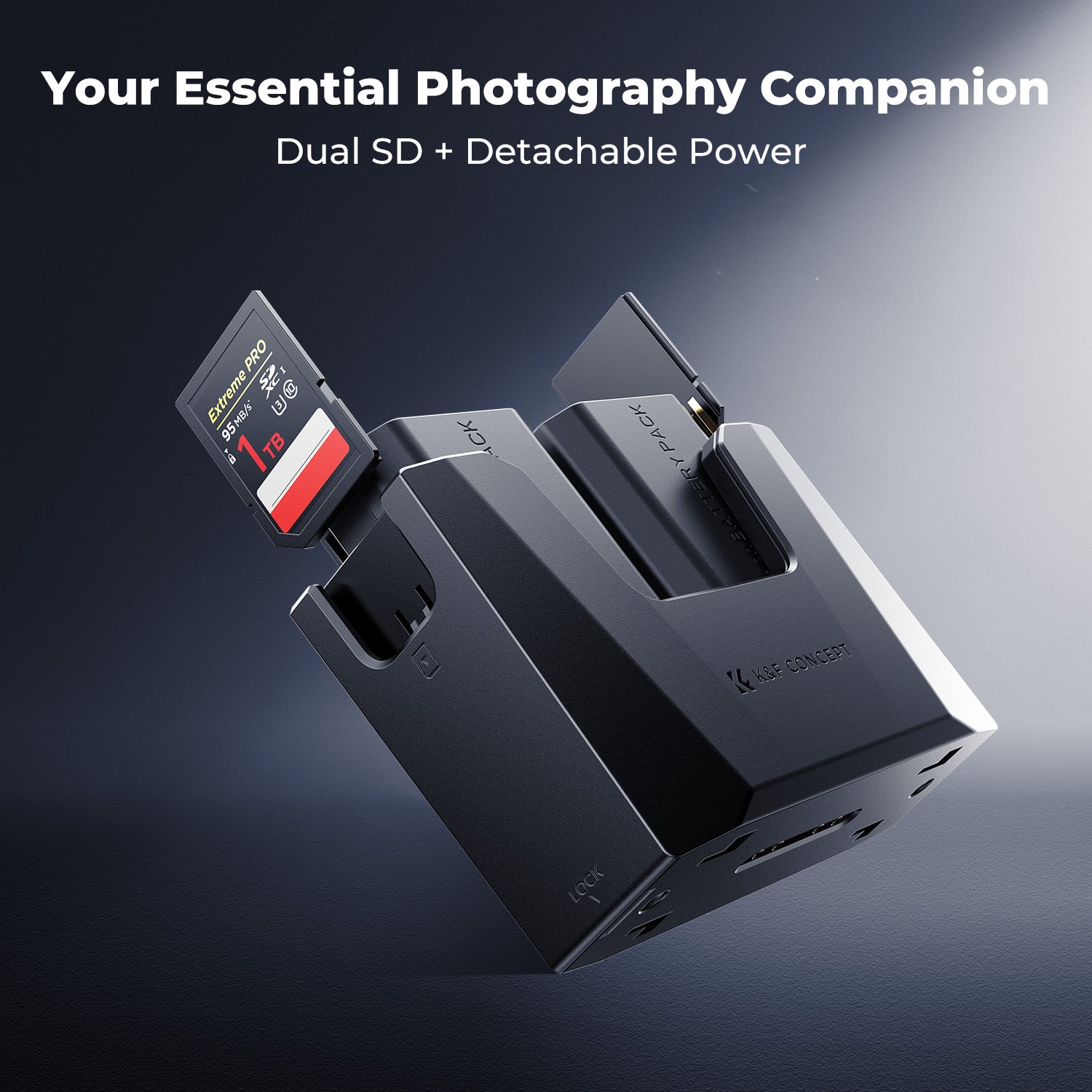 K&F Sony NP-FZ100 18W Modular Fast Charger and Battery Kit, 2600mAh Large Capacity Battery for Sony A7iii, A7R V, IV, Alpha A7C, A6700, ILCE-1M2, A7R3, ZV-E1, FX3, FX30