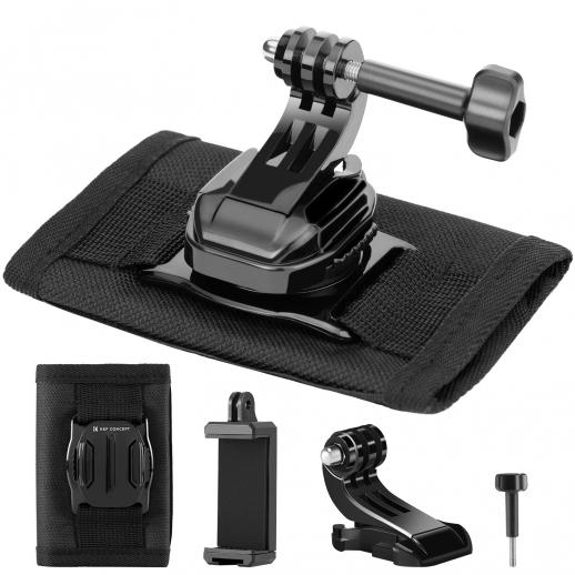 K&F Concept Backpack Belt Shoulder Strap Mount Compatible with GoPro . DJI Osmo Action 5 Pro/4/3 and More Action Camera, 360° Rotation