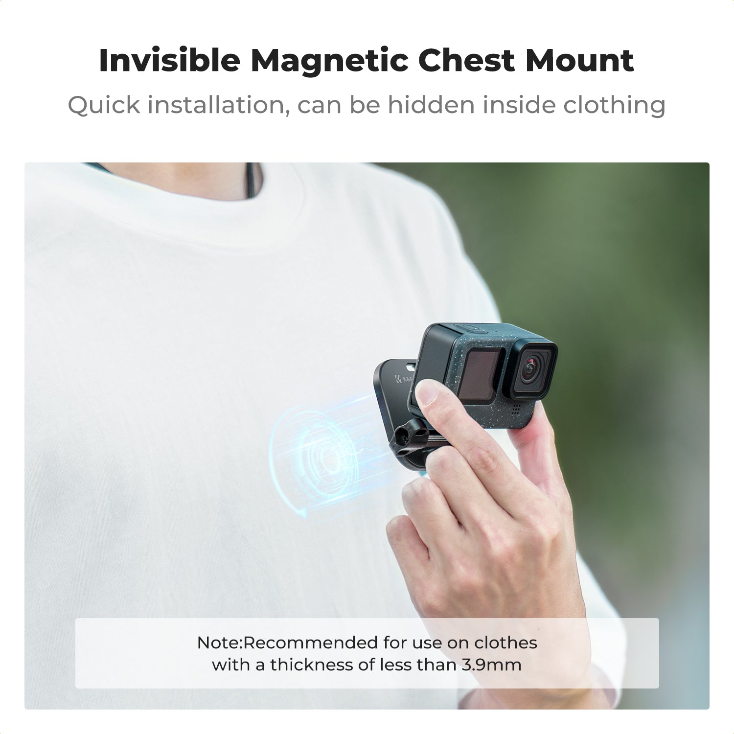Magnetic Neck Bracket, With Adjustable Pull Rope for Mobile Phone and Gopro Series; Dji Action Series and phone