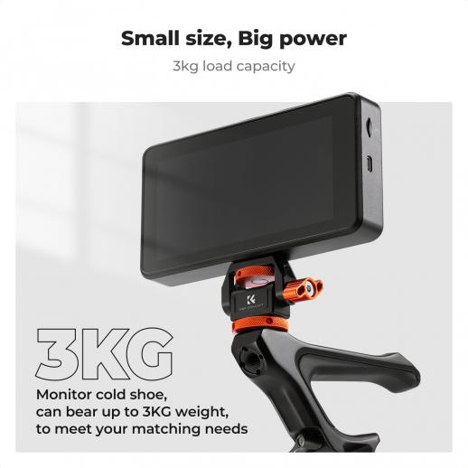 Field Monitor Mount Monitor Holder Swivel and Tilt Adjustable with Cold Shoe Mount