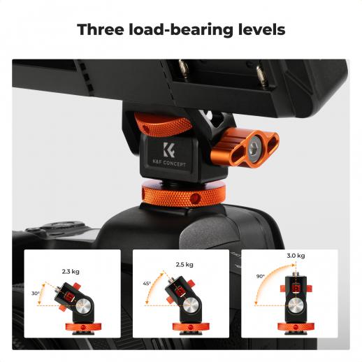 Field Monitor Mount Monitor Holder Swivel and Tilt Adjustable with Cold Shoe Mount