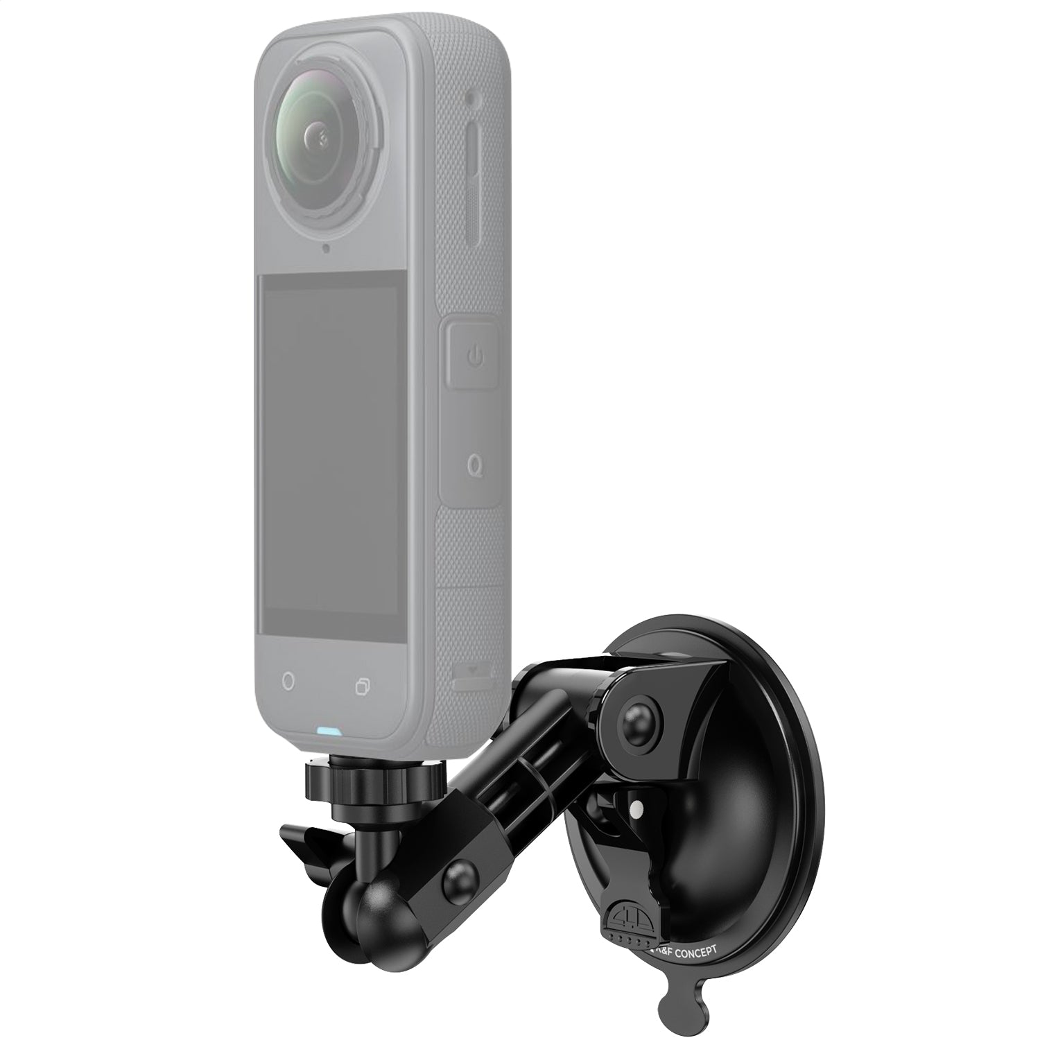 K&F Suction Cup Mount for DJI Osmo Pocket 3, Car Windshield Window Dash Mount Holder for GoPro Hero 13/12/11/10/9 Black, DJI Osmo Action 3/4/5 Pro, Insta360 X5/X4 Accessories