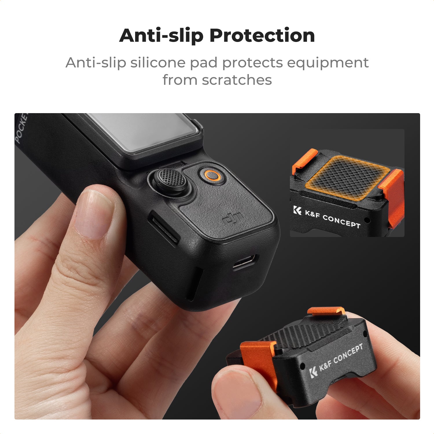 K&F 2Pack Quick Release Adapter Mount for DJI Osmo Pocket 3 Create Combo, Tripod Mount Fit Arca-Swiss Standard, with 1/4 Screw Hole/Folding Finger,Aluminum Alloy Bracket