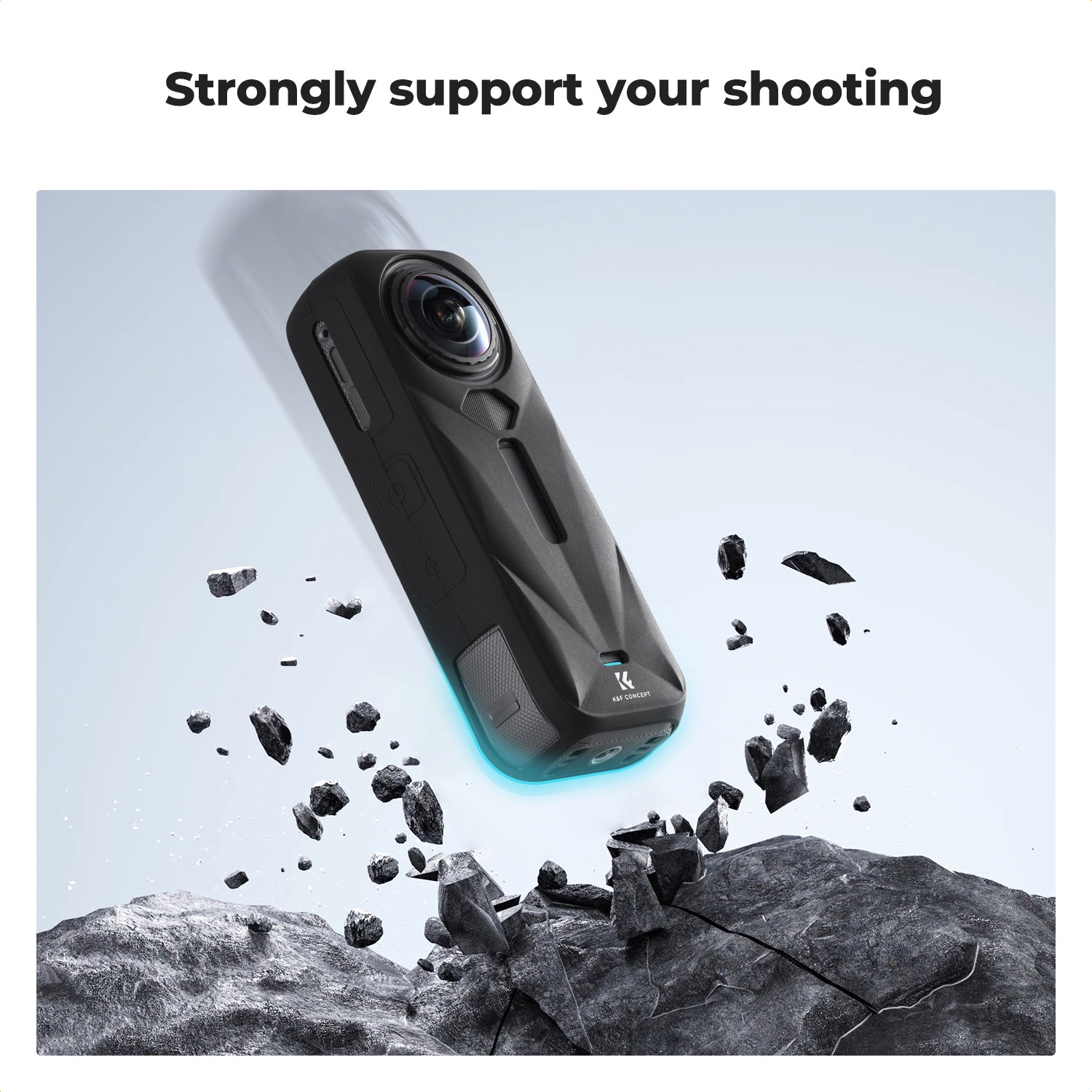 K&F Concept Protective Case for Insta-360 X5, Soft Silicone Protective All-Round Shockproof Lens Cover, Waterproof, Anti-Scratch, Slim Fit, Lightweight