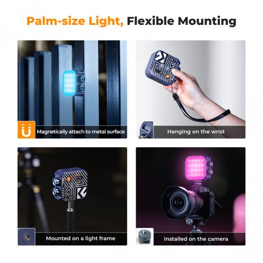 K&F Concept RGB Video Light, 360° Full Color Portable Photography