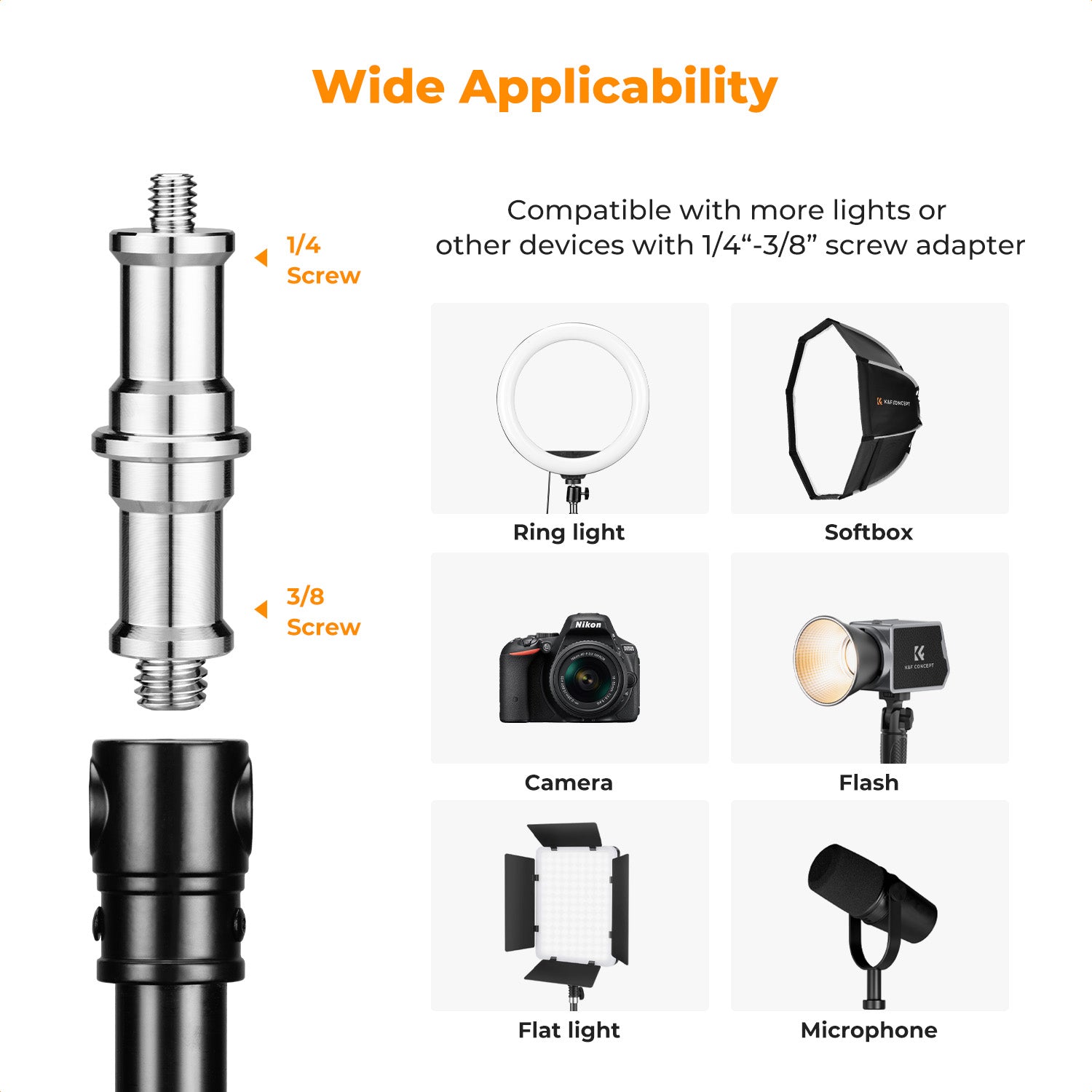 K&F 130cm Wall-Mounted Triangle Boom Arm – 180° Adjustable for Ring Lights, Video Lighting, Cameras, and Softboxes