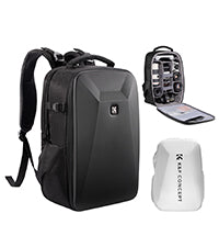 K&F Camera Backpack Hardshell  Photography Camera Bag with 15.6 Inch Laptop Compartment  Backpack 22L Nature Wander 10 (Black)