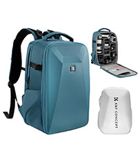 K&F Concept Camera Backpack,Hardshell Photography DSLR Camera Bag with 15-15.6 Inch Laptop Compartment Waterproof Hard Shell