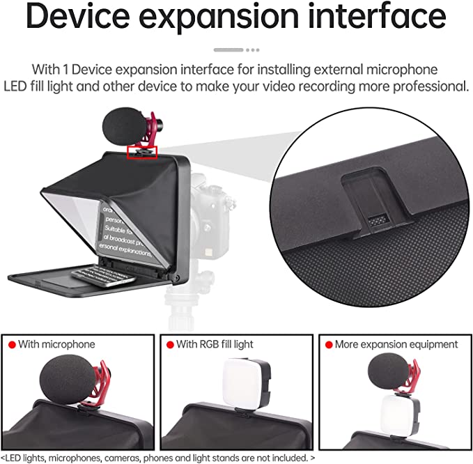 Lensgo TC7 Foldable Teleprompter with Remote Control
