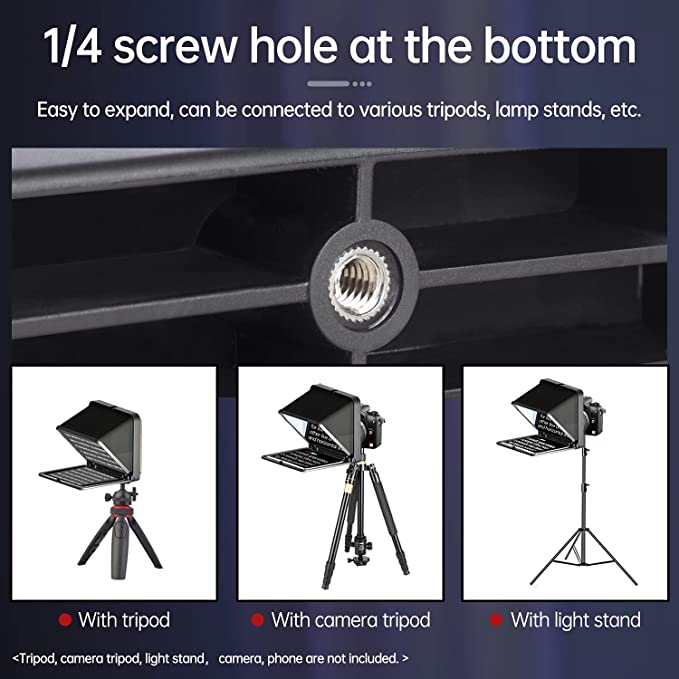 Lensgo TC7 Foldable Teleprompter with Remote Control