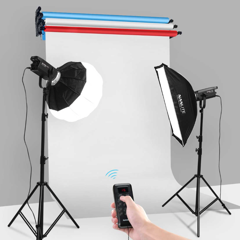Nanlite BE-4R Motorised Background Kit 4 Roll with Wireless Remote Control