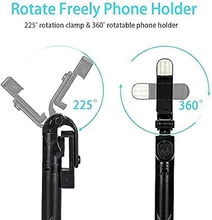 Omfoo R1s Professional Selfie Stick for Mobile Phone 3-in-1 Multifunctional Stick Portable Tripod Stand for Travelling/YouTube Vlog Video/Travelling/for Compatible with All Smartphones (70 cm)
