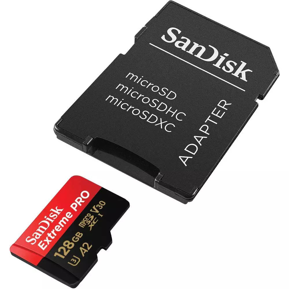 SanDisk 128GB Extreme UHS-I microSDXC Memory Card with SD Adapter