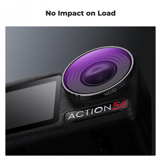 DJI Osmo Action 4 & Osmo Action 5 Pro CPL+ND8+ND16+ND32+ND64+ND256 Action Camera Filter Set Circular Polarizing Filter Neutral Density Filter Multi Coated HD Optical Glass Action Camera Accessories