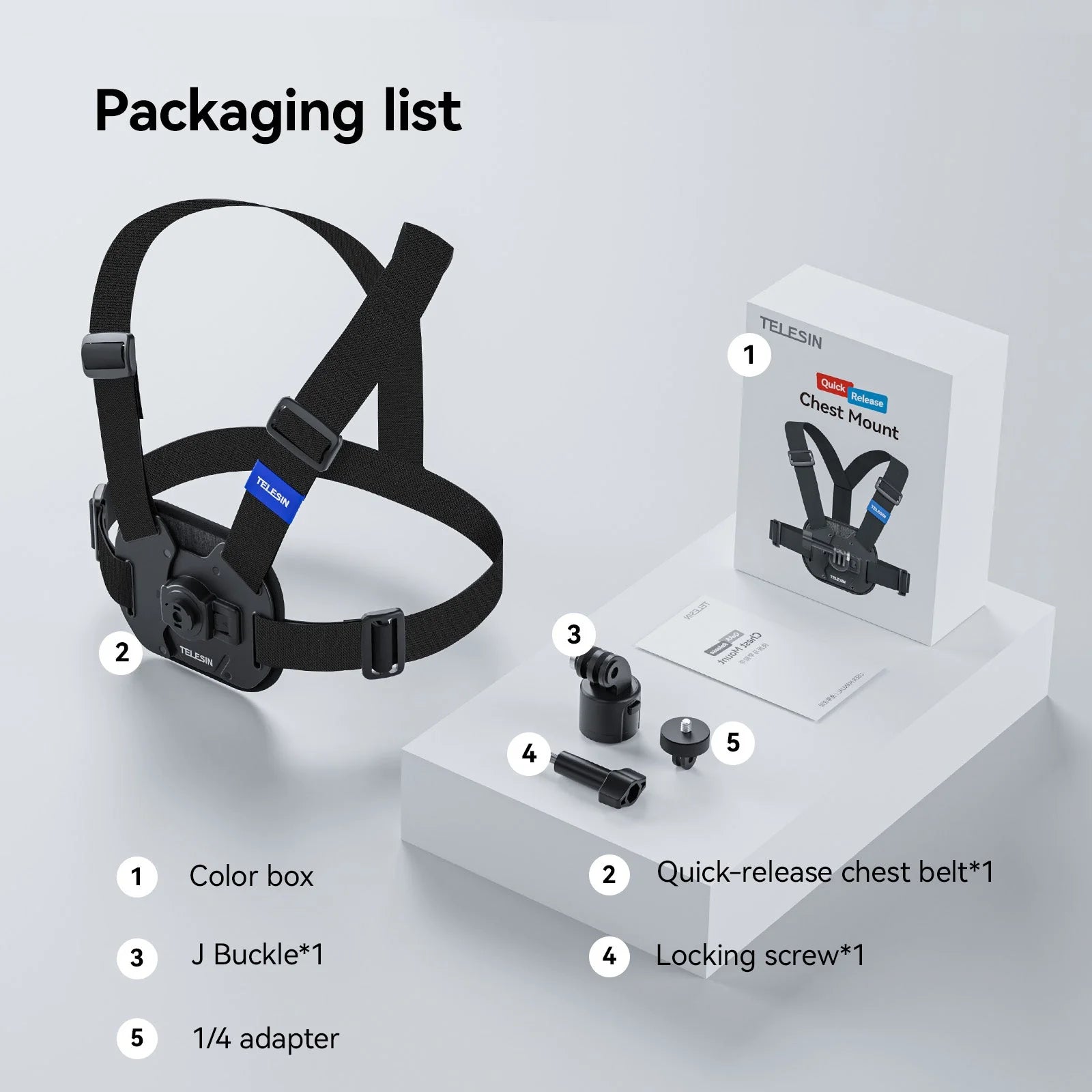 TELESIN Quick-release Vest Chest Strap