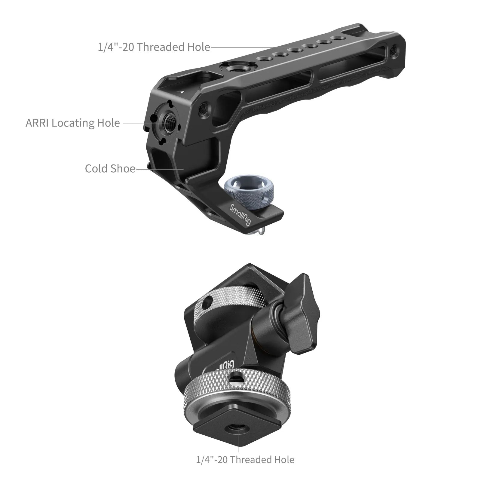 SmallRig Top Handle with Monitor Support Kit (Compatible with Cold Shoe)