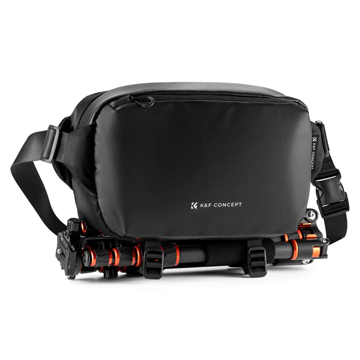 K&F Concept Alpha Camera Sling Bag 10L Photography Shoulder Bag, Compatible with Canon / Nikon / Sony Cameras / DJI Mavic Drones - Sling Bag10L Urban Wander 01 (Black )