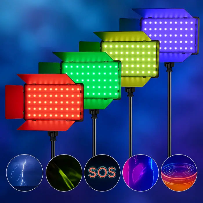 FXStudio 50W RGB LED Panel with Dual Battery Kit & Charger LED800RGB