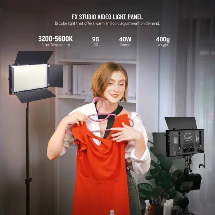 FX Studio 50W Bi-Color LED Panel with Dual Battery Kit & Charger LED800BI