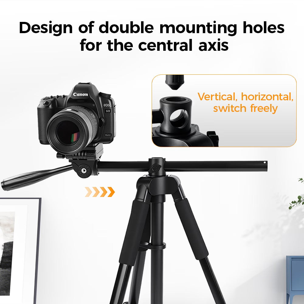 K&F Concept S254A3+BV07 Overhead Tripod with Monopod & Horizontal Arm – Blue