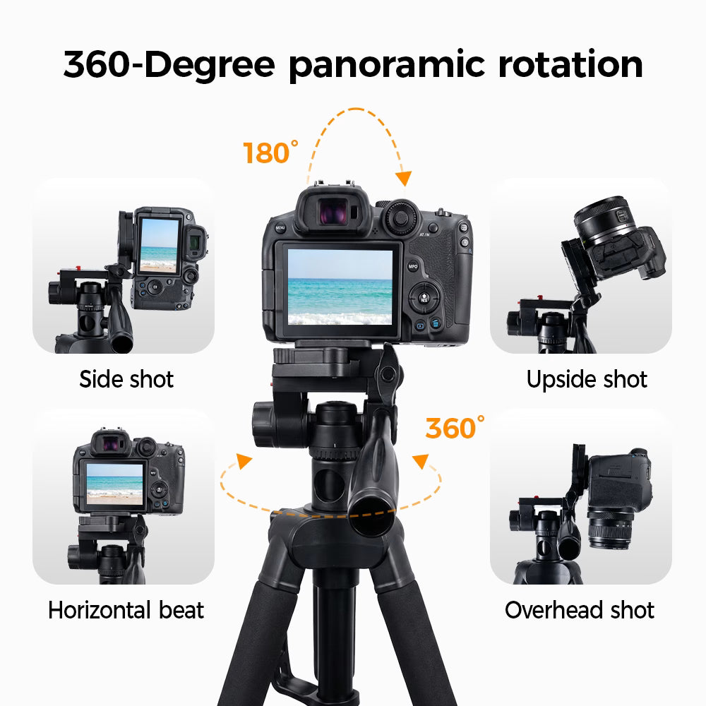 K&F Concept S254A3+BV07 Overhead Tripod with Monopod & Horizontal Arm – Blue
