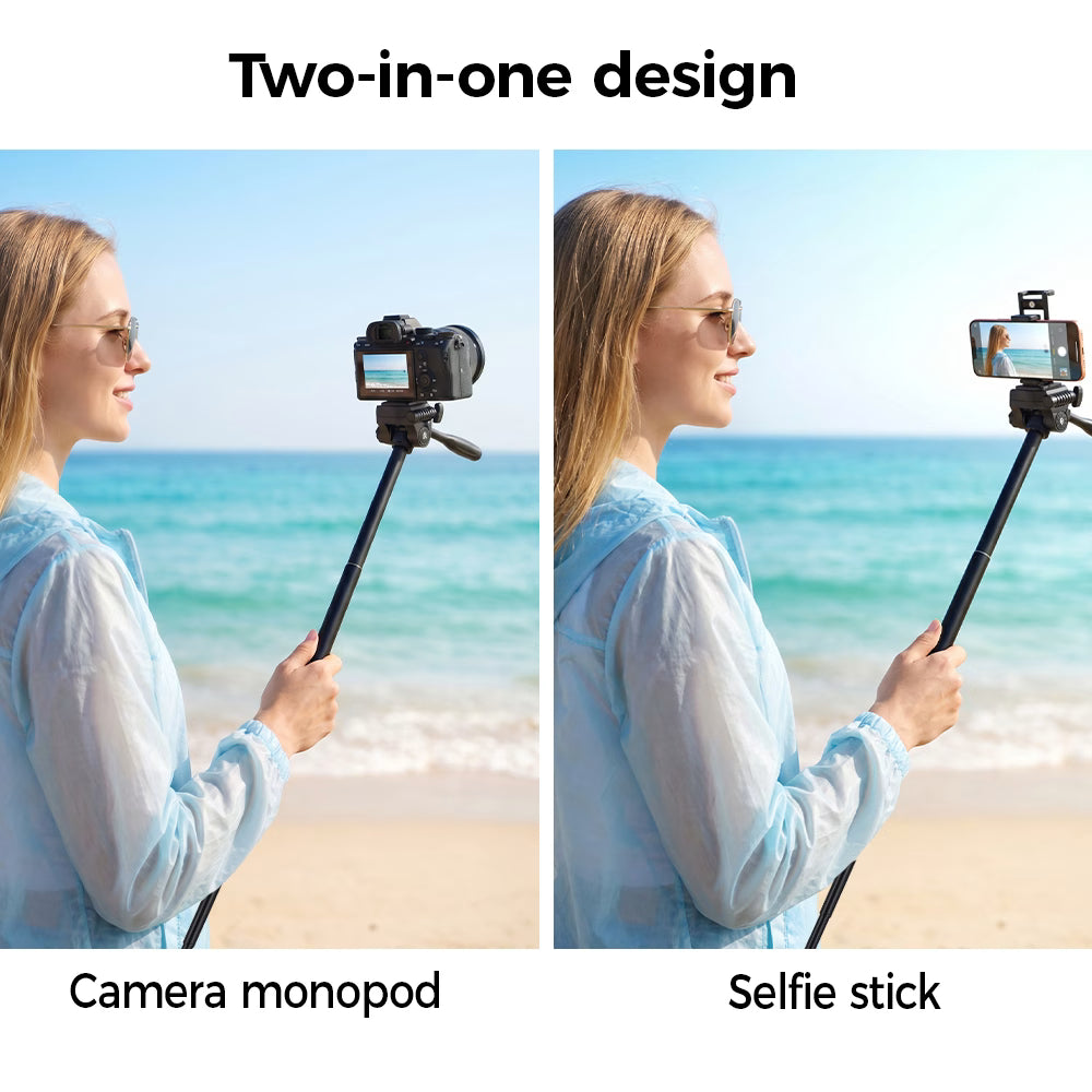K&F Concept S254A3+BV07 Overhead Tripod with Monopod & Horizontal Arm – Blue