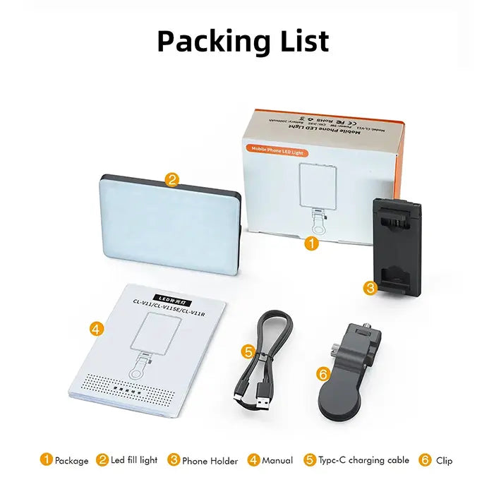 MAMEN CL-V11R RGB On-Phone Light | 24 FX Effects & Bi-Color