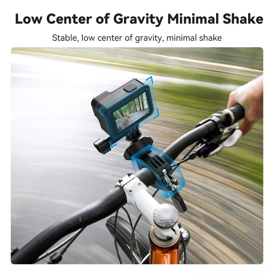 TELESIN 360° Super Cycling Tube Clamp Clip For GoPro DJI OSMO Action Insta360