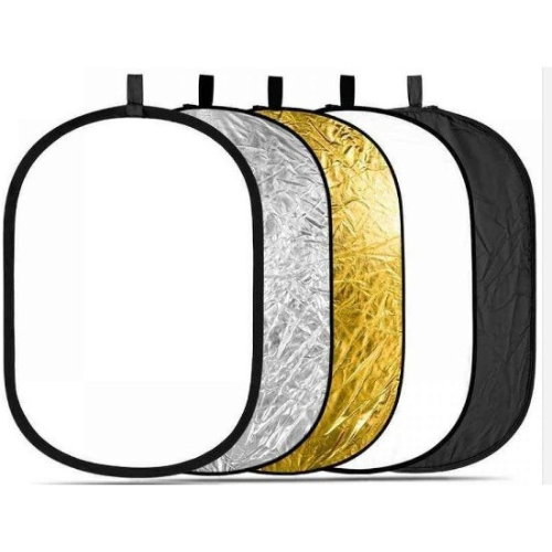 Reflector 5in1 120×180 Black, Silver, White, Gold and diffuser